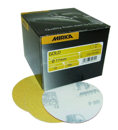 Abrasive: Mirka P80 77mm (50 x Discs)